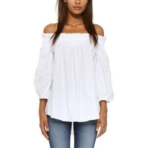 Caroline Constas Lou White Cotton Blouse